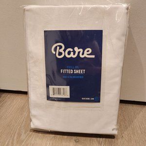 Bare Home Fitted Bottom Sheet (Full XL, White)